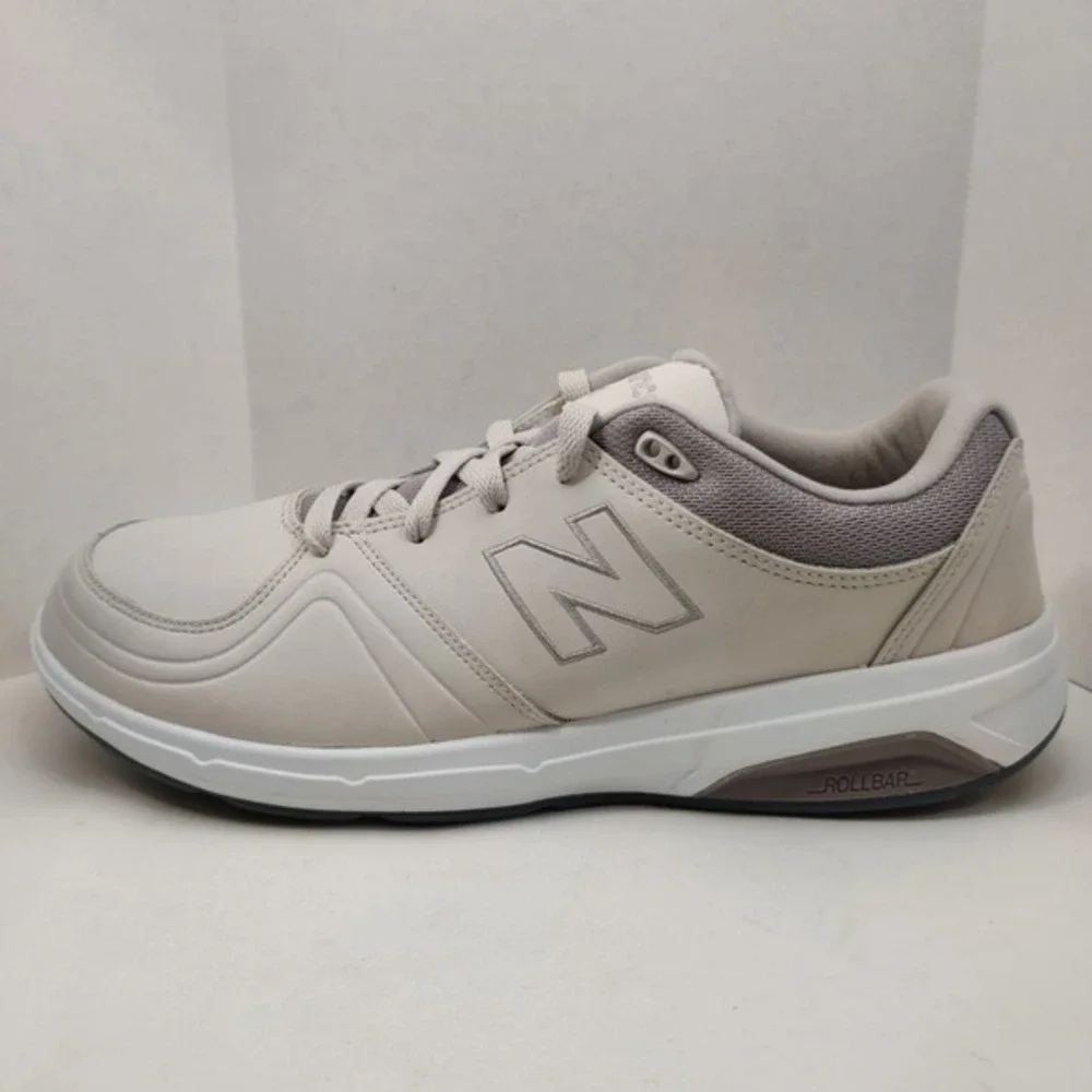 NEW BALANCE 813 White Leather Sneaker Women Sz‎ 12.5 Walking Shoes Comfy ROLLBAR